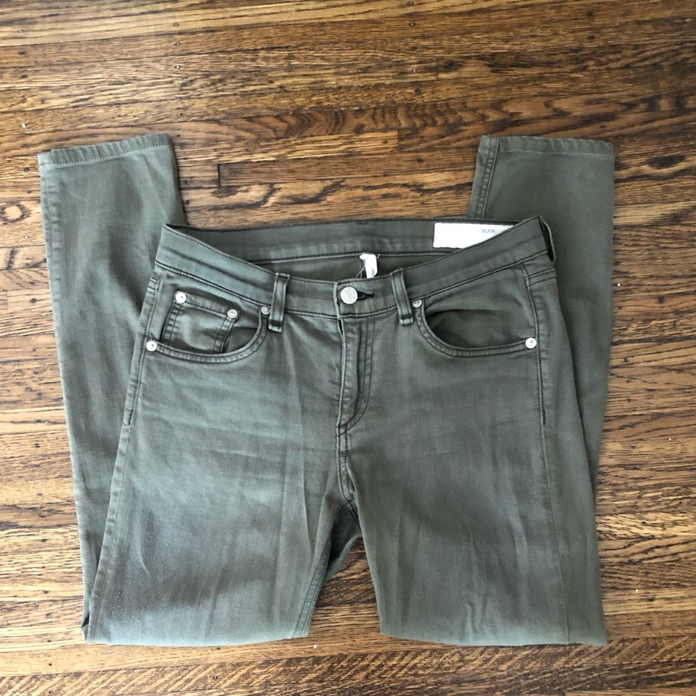 Rag & Bone Olive Green Skinny Jeans | Size 27
